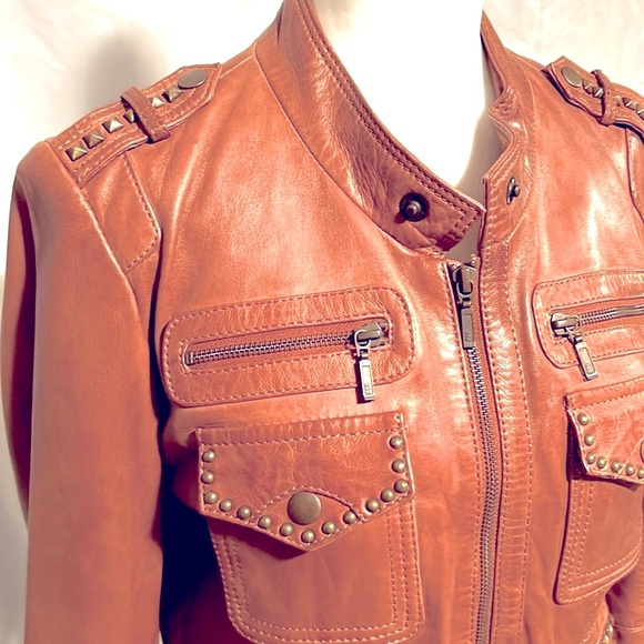 💙NWOT💙Tasha Polizzi💙 Studded Leather Jacket💙 - Picture 5 of 15